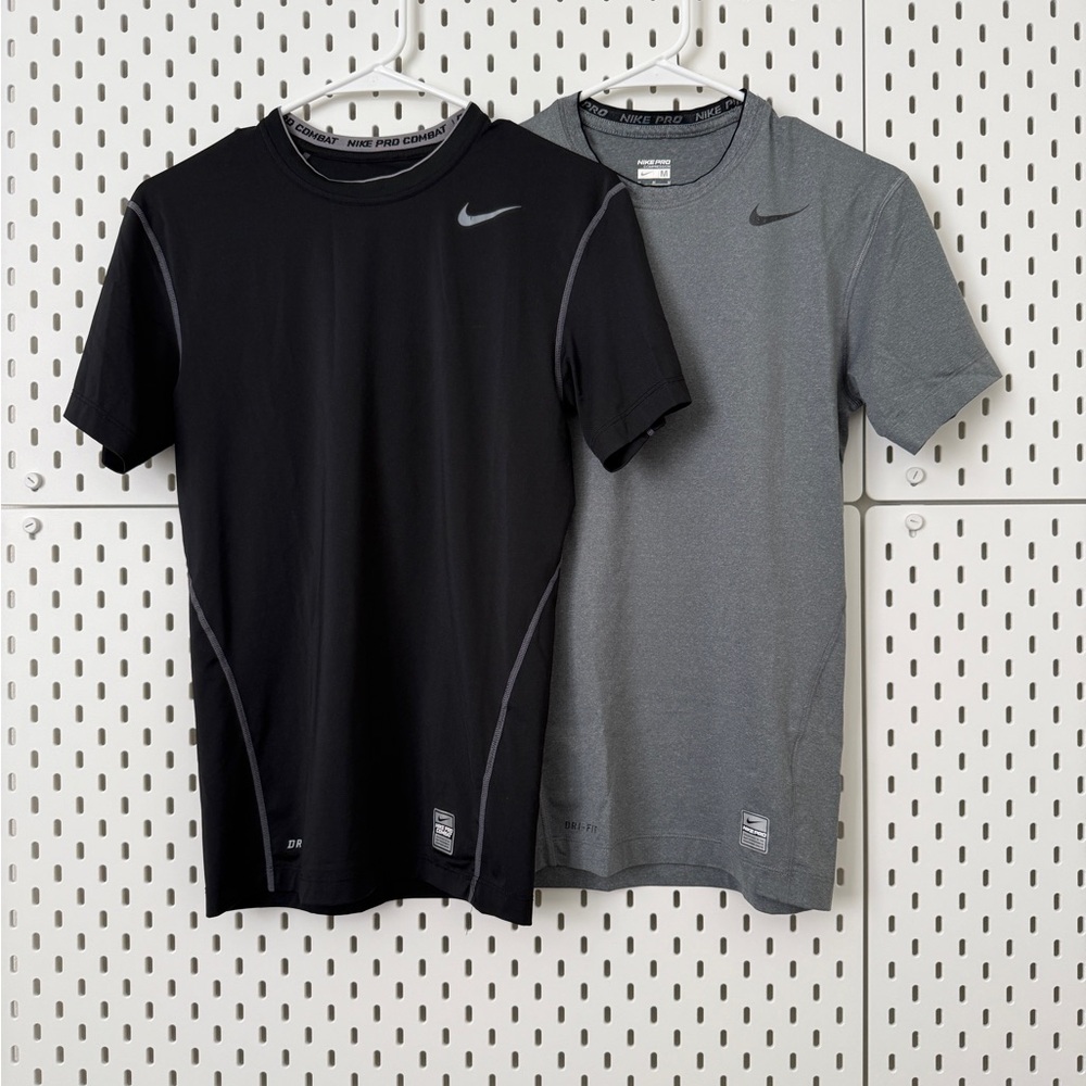 Nike Men's Short Sleeve Performance Tees in Black and Gray
